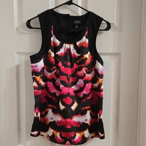 Calvin Klein Black Floral-Print Sleeveless Top